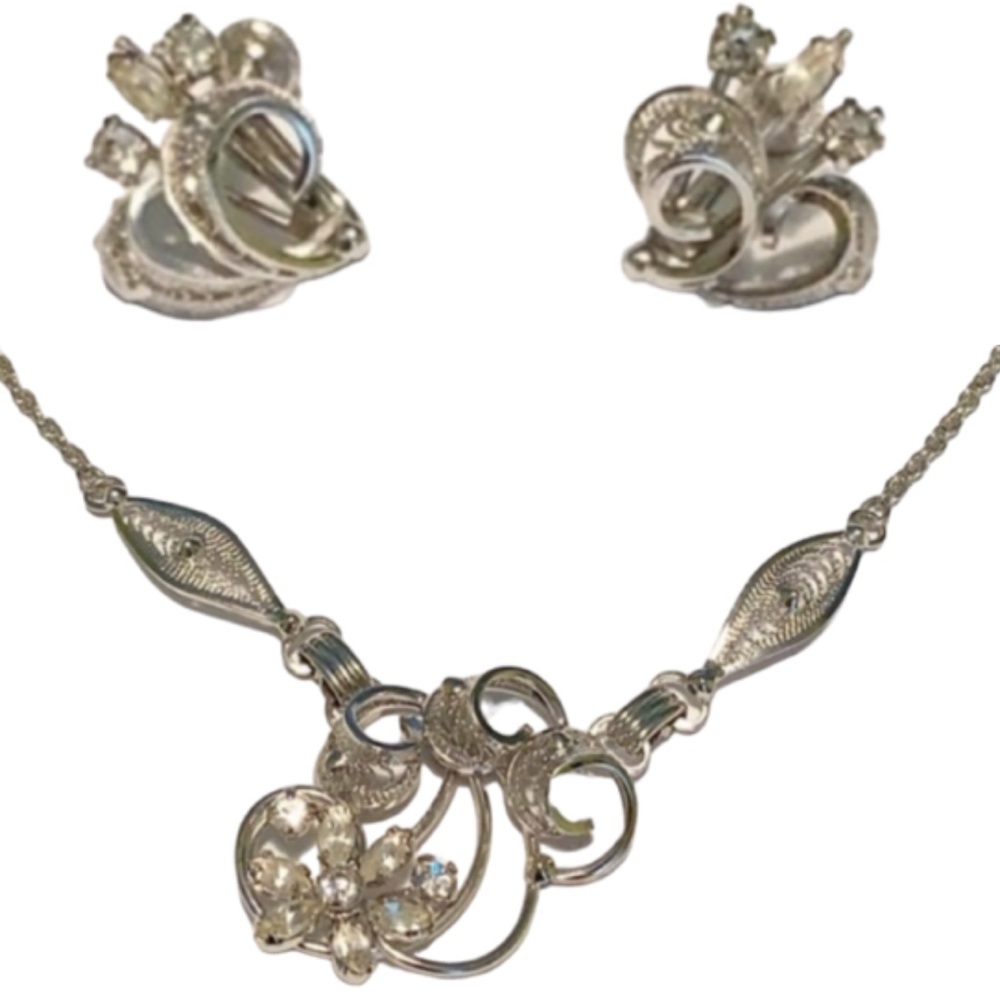 Vintage Am Lee sterling silver matching jewelry set
